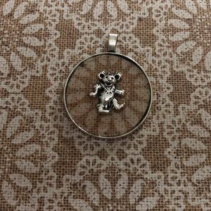 Grateful Dead Dancing Bear Pendant HANDMADE oOaK